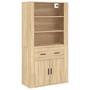 Buffet credenza cassettiera armadio mobile contenitore organizer cucina soggiorno salotto legno ingegnerizzato Sonoma alto marrone 02_0034217