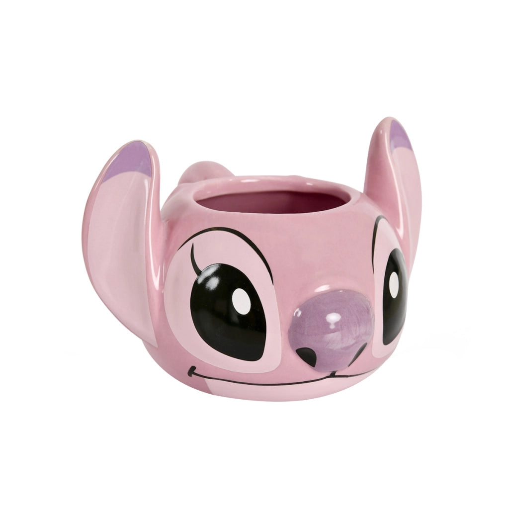 Tazza 3D in Ceramica 375ml Collezione Angel con Scatola Regalo Rosa Disney