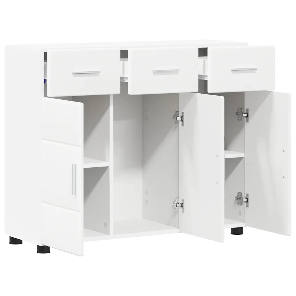 Credenza FLORIN Bianco 88,5 x 30,5 x 73 cm Legno multistrato