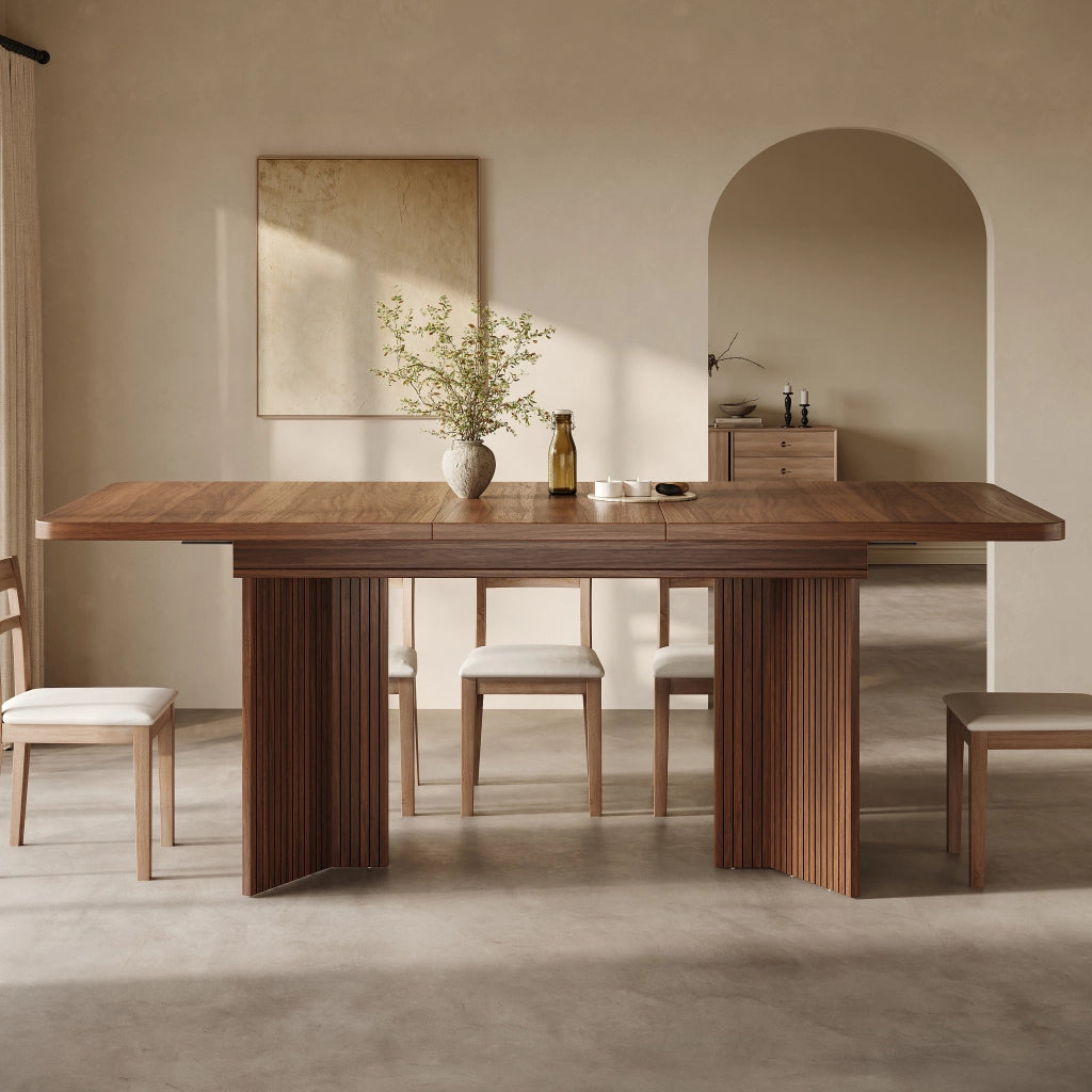 Tavolo da pranzo 120x80x76.1 cm allungabile in MDF marrone