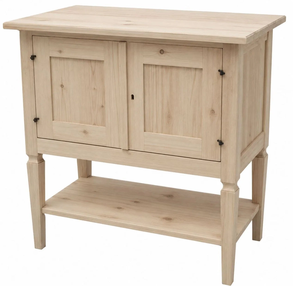 Porta tv 2 porte in legno arte povera grezzo l.75 p.45 h.85 (704) - Mobili 2G