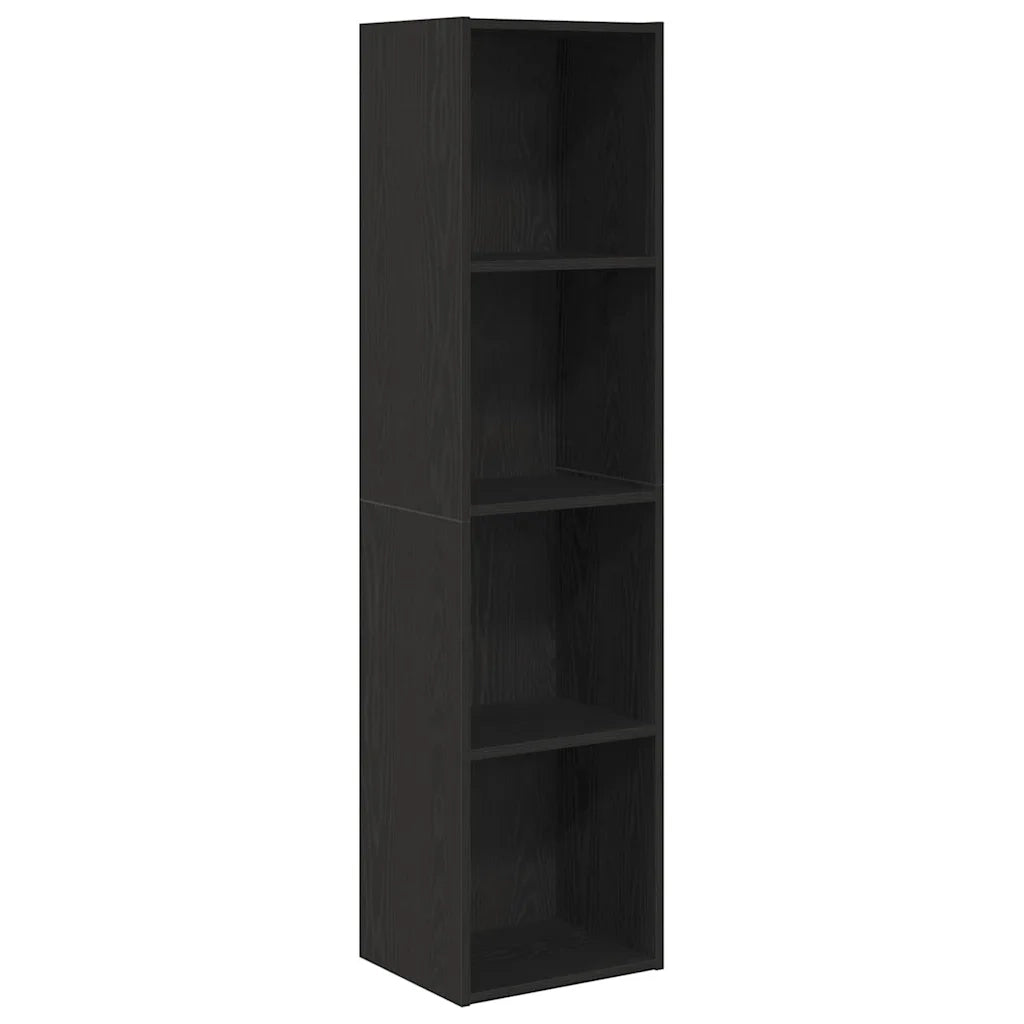 Armadio per Libri con lo scaffale Rovere Nero 143 x 30 x 36 cm 862409