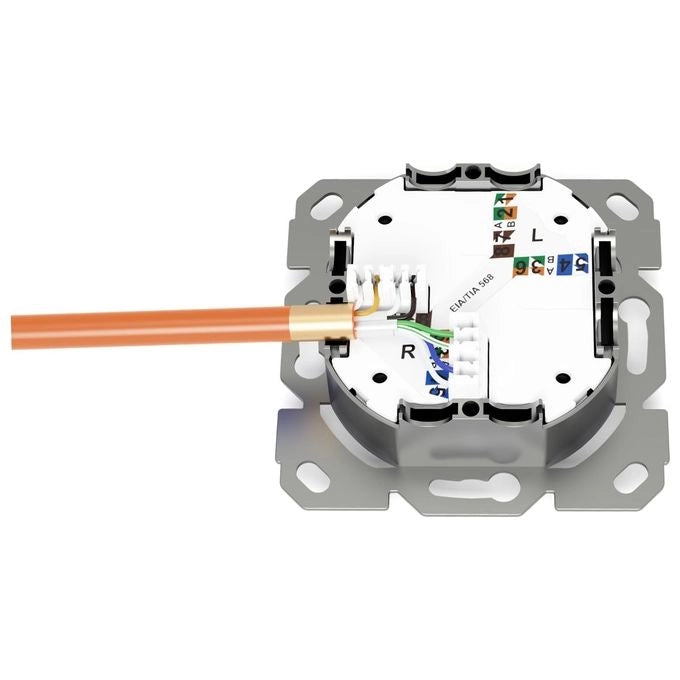 Digitus DN-9010/8-1 presa energia RJ-45 Bianco