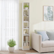 Libreria a 7 Ripiani, Scaffale Libreria, 24 x 30 x 214 cm, per Soggiorno Studio Ufficio Camera da Letto, Bianco BC79703X