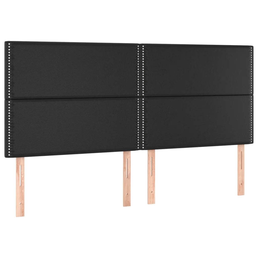 Giroletto con Testiera-Struttura Letto con testiera Nero 180x200 cm in Similpelle 188342