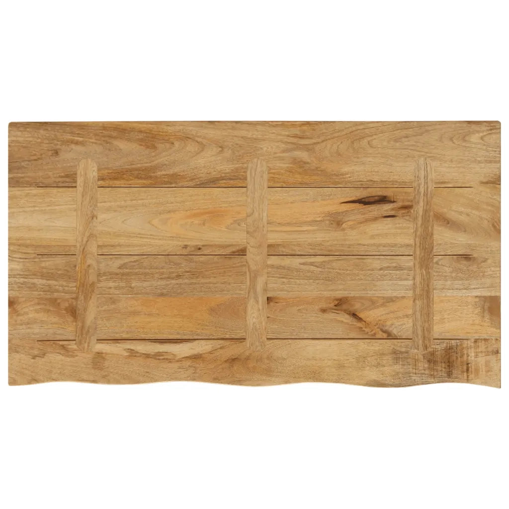 vidaXL Piano Tavolo 100x60x3,8 cm Bordi Vivi Legno di Mango Grezzo