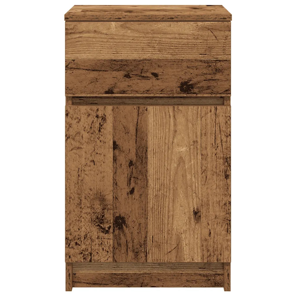 Comodini 2 pz Legno Antico 39x35x65 cm in Legno Multistrato 861334
