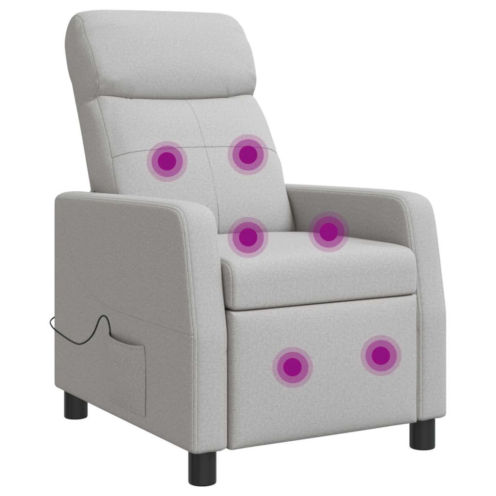 Divano Sedia-Poltrona Massaggiante Grigio Nuvola Tessuto 953884