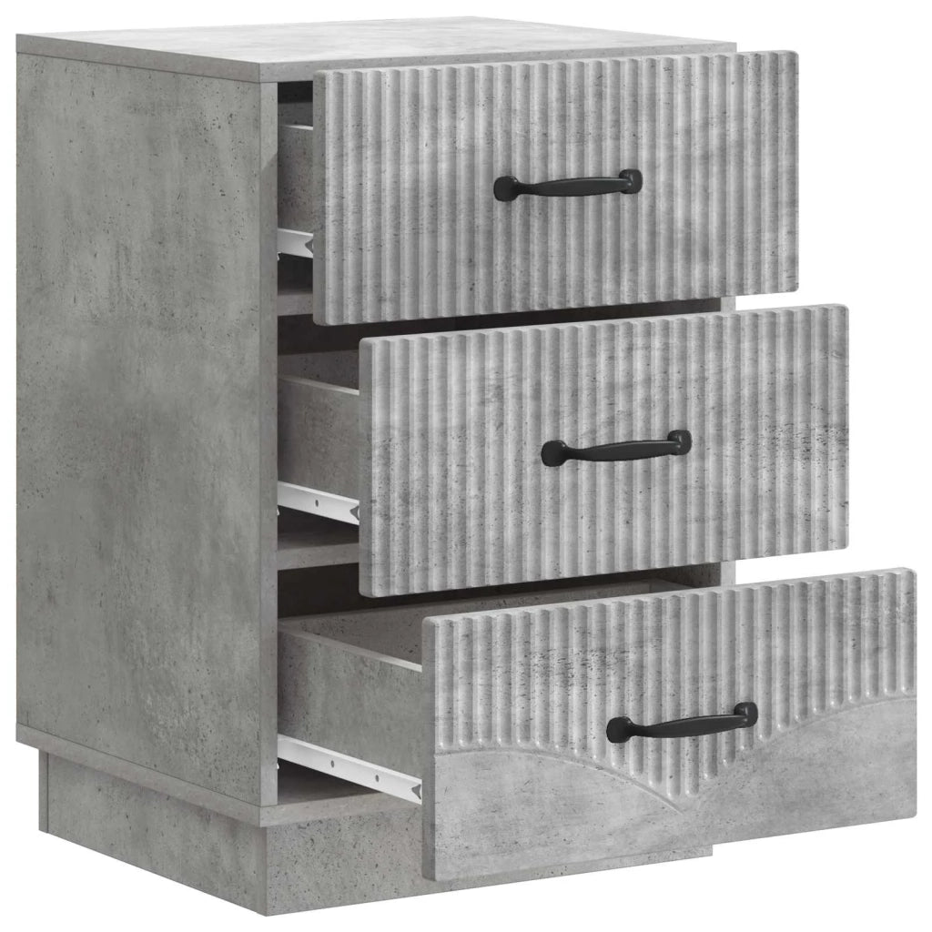 Armadio da Notte con cassetto Grigio Cemento 43 x 41 x 63,5 cm