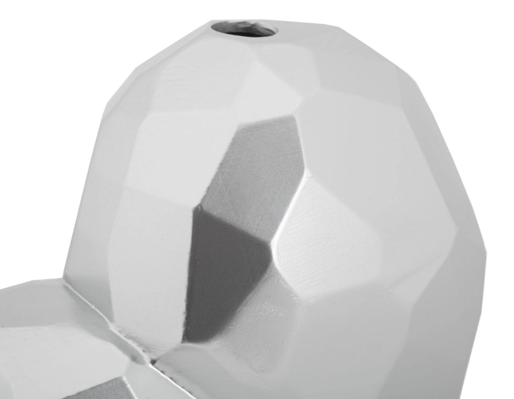Vaso Heart Silver 19x9x18 cm in Resina Argento