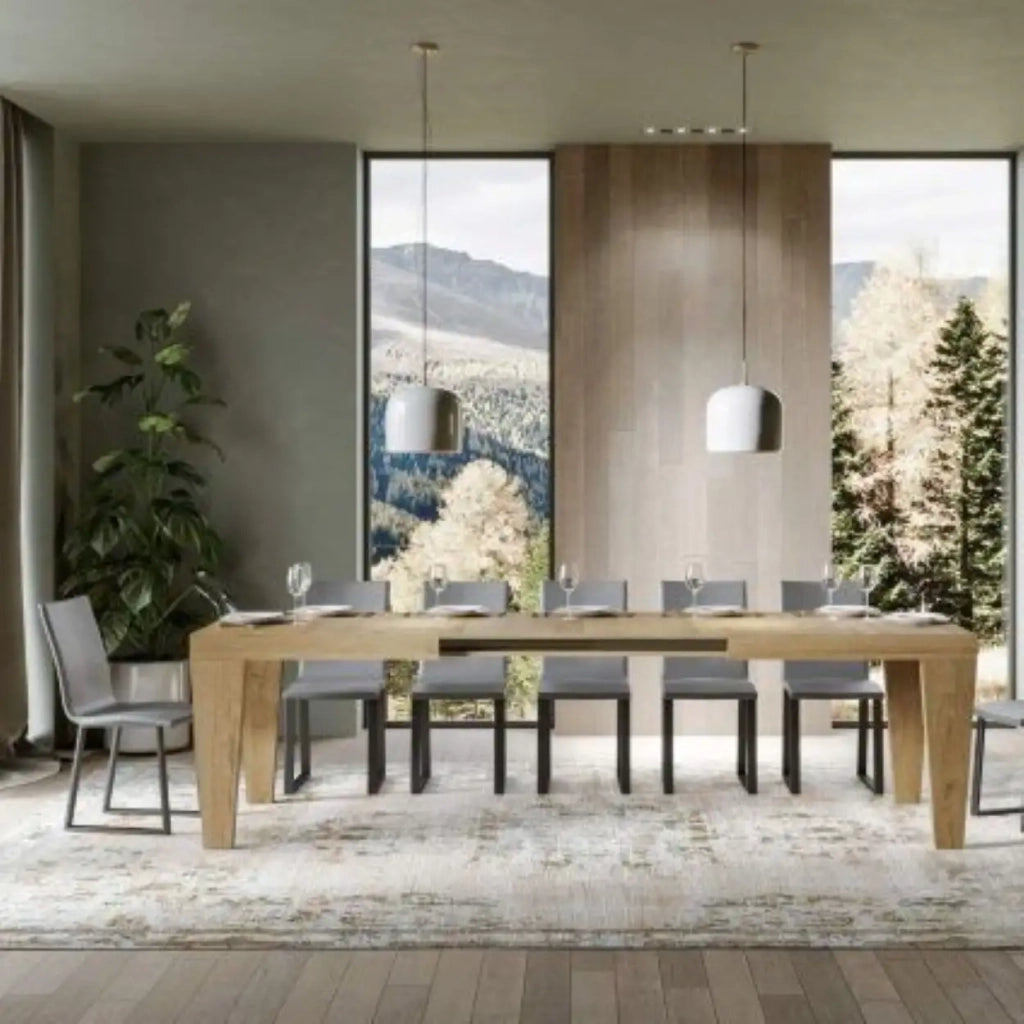 Tavolo allungabile 180/440x90 cm Spimbo colore quercia natura