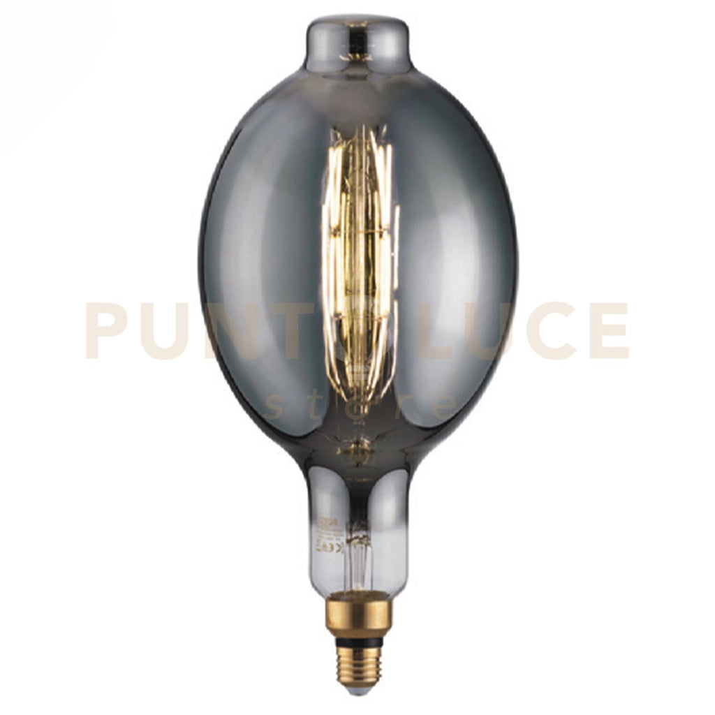 LAMPADINA LED FILAMENTO SMOKE BT180 ATTACCO E27 8W 250LM 1800K 300° 180X385mm 15000h CRI80