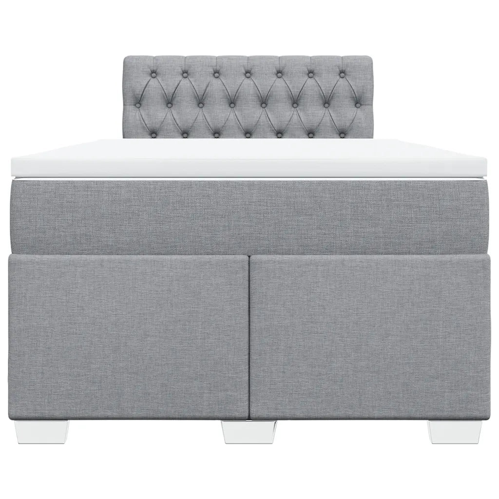 Giroletto a Molle con Materasso Grigio Chiaro 120x190cm Tessuto 3285834