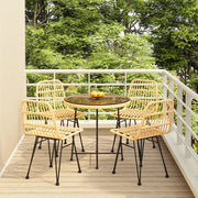 Set da Pranzo da Giardino 5 pz in Polyrattan 3157843