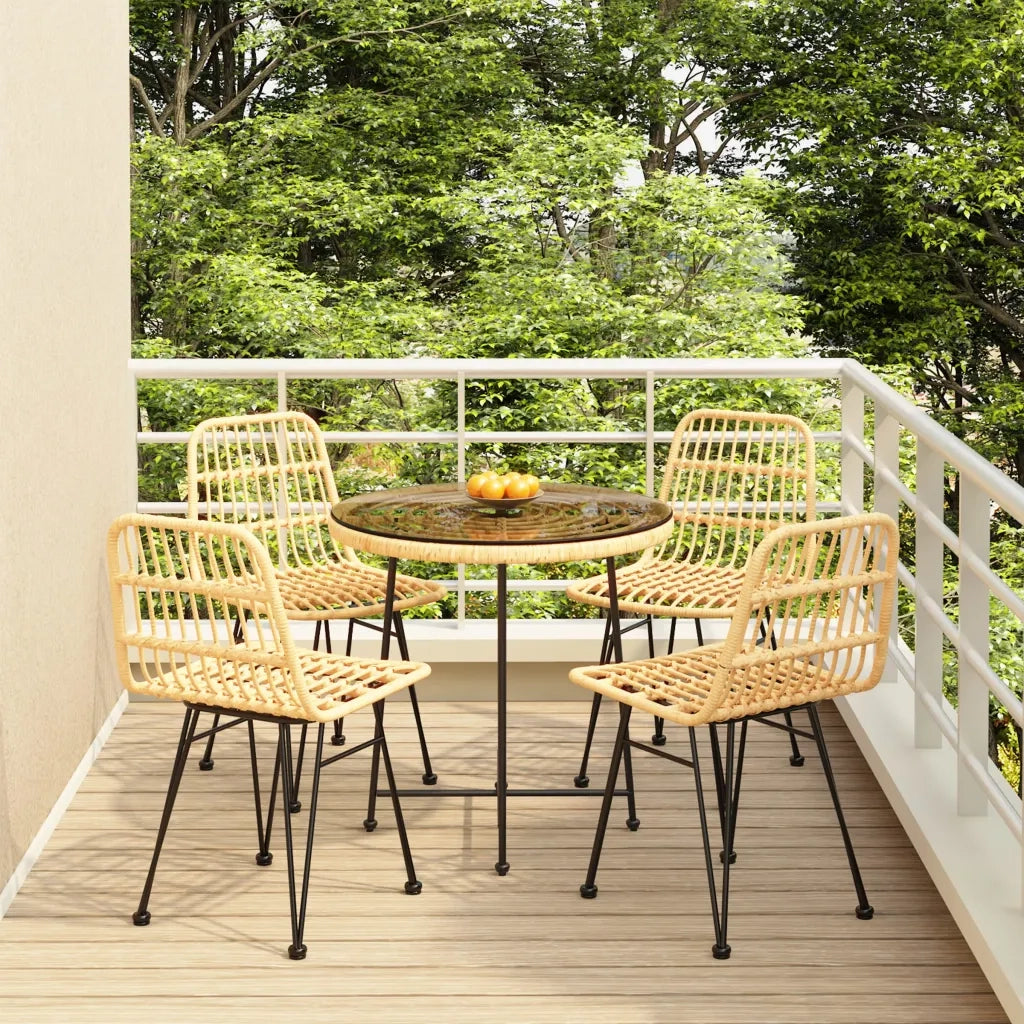 Set da Pranzo da Giardino 5 pz in Polyrattan 3157843
