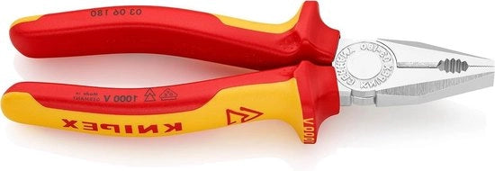 Tang geisolata a combinazione con manubri multi-componenti testata VDE - 180 mm - stang di alta qualità