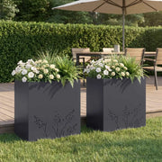 Vaso da giardino 2 pz Antracite 50 x 30 x 49 cm 8005811