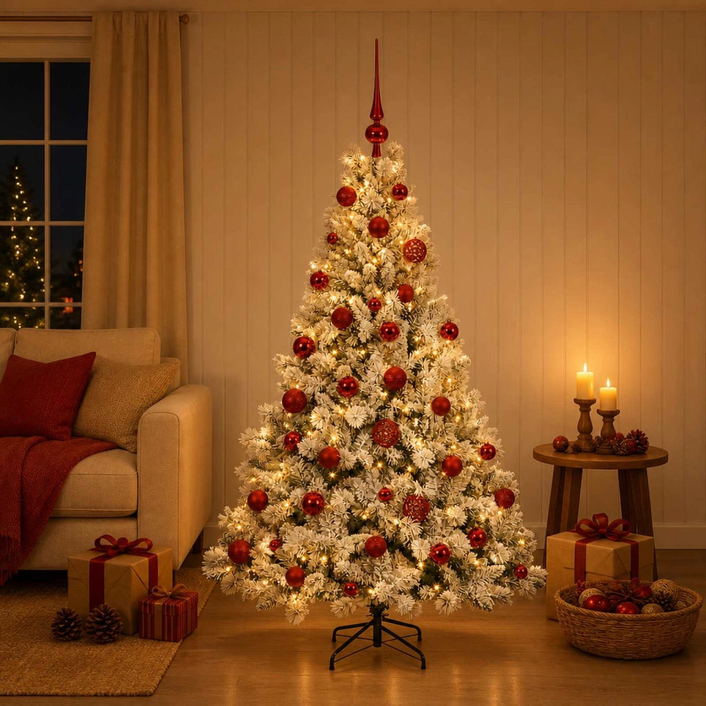 Albero di Natale Artificiale con Palline 120 cm 150 LED 3465867