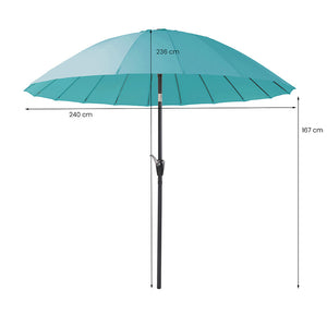 Ombrellone da Giardino Ø240xH236 cm Atlanta azzurro
