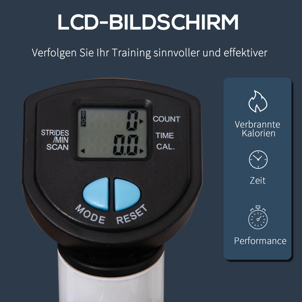 Stepper Fitness LCD ¨C zephmum ¨C Nero e grigio, ABS e acciaio, 55x44x108 cm