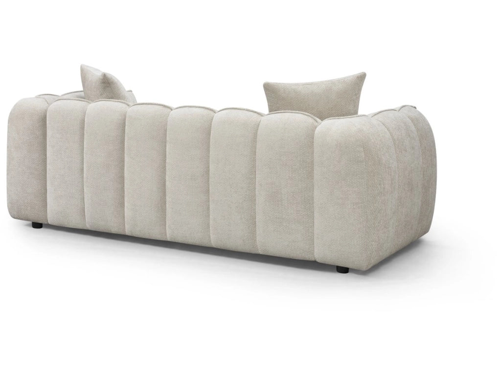 Divano lineare in tessuto stile "Balzac" - 3 posti - Beige
