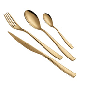 Servizio Set di Posate 24 Pezzi in Acciaio 18/10 PVD Eme Etoile Gold