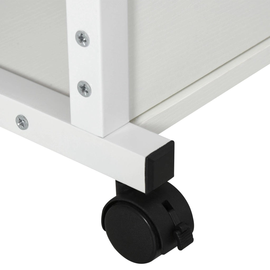 Tavolino da caff¨¨ con ruote ¨C zephmum ¨C bianco 80x40 cm