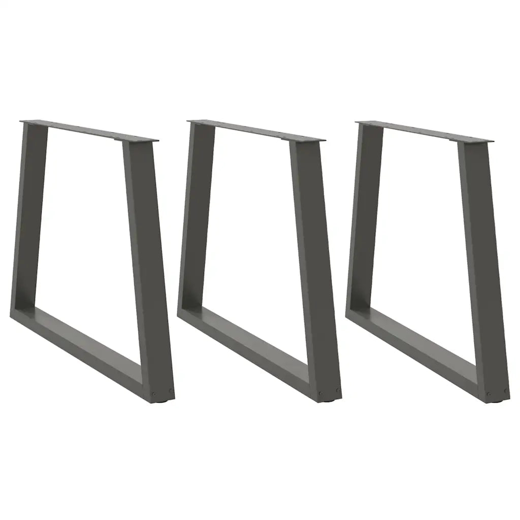 Gambe per tavolo da pranzo a forma di V 3 pz Antracite 90x(72-73,3) cm Acciaio