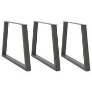 Gambe per tavolo da pranzo a forma di V 3 pz Antracite 90x(72-73,3) cm Acciaio
