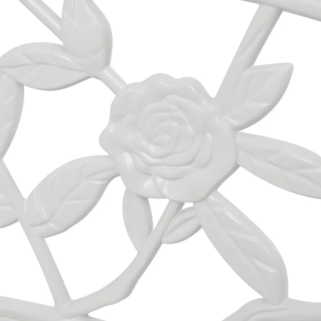 Panchina da Giardino | Panca da Giardino 100 cm in Alluminio Pressofuso Bianco