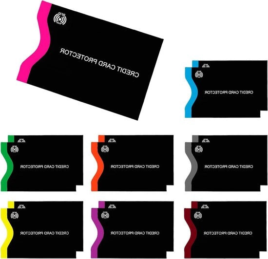 15 set di protezioni per carte con blocco RFID - copricarte NFC e RFID per carte di credito, carte di debito e carte d'identità - impermeabili e resistenti alle scalfitture
