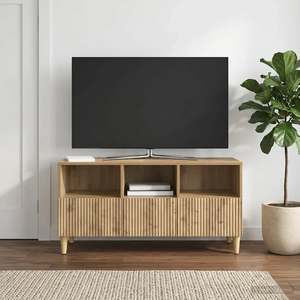 Mobile TV con cassetto Rovere Artigianale 102 x 34,5 x 50 cm 894684