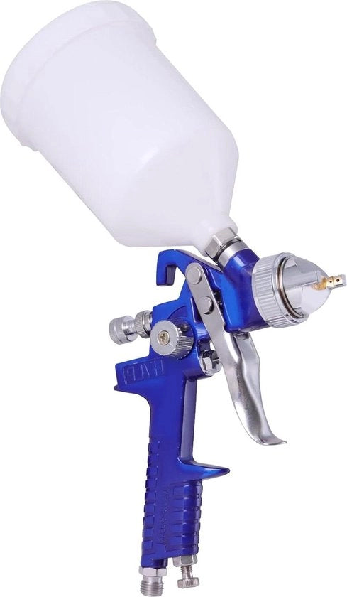 Pistola Spray HVLP a Sostegno di Pressione - Con Bocchetta da 14 mm - 600CC Cup - Kit di Riparazione Auto - Kit di Verniciatura