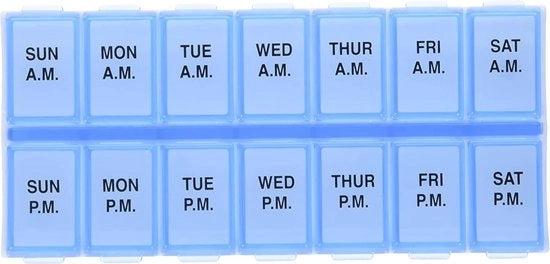 14 Sloti 7 Giorni Settimanale Box per Medicinale Tabletten Custodia con Compartimenti Utili