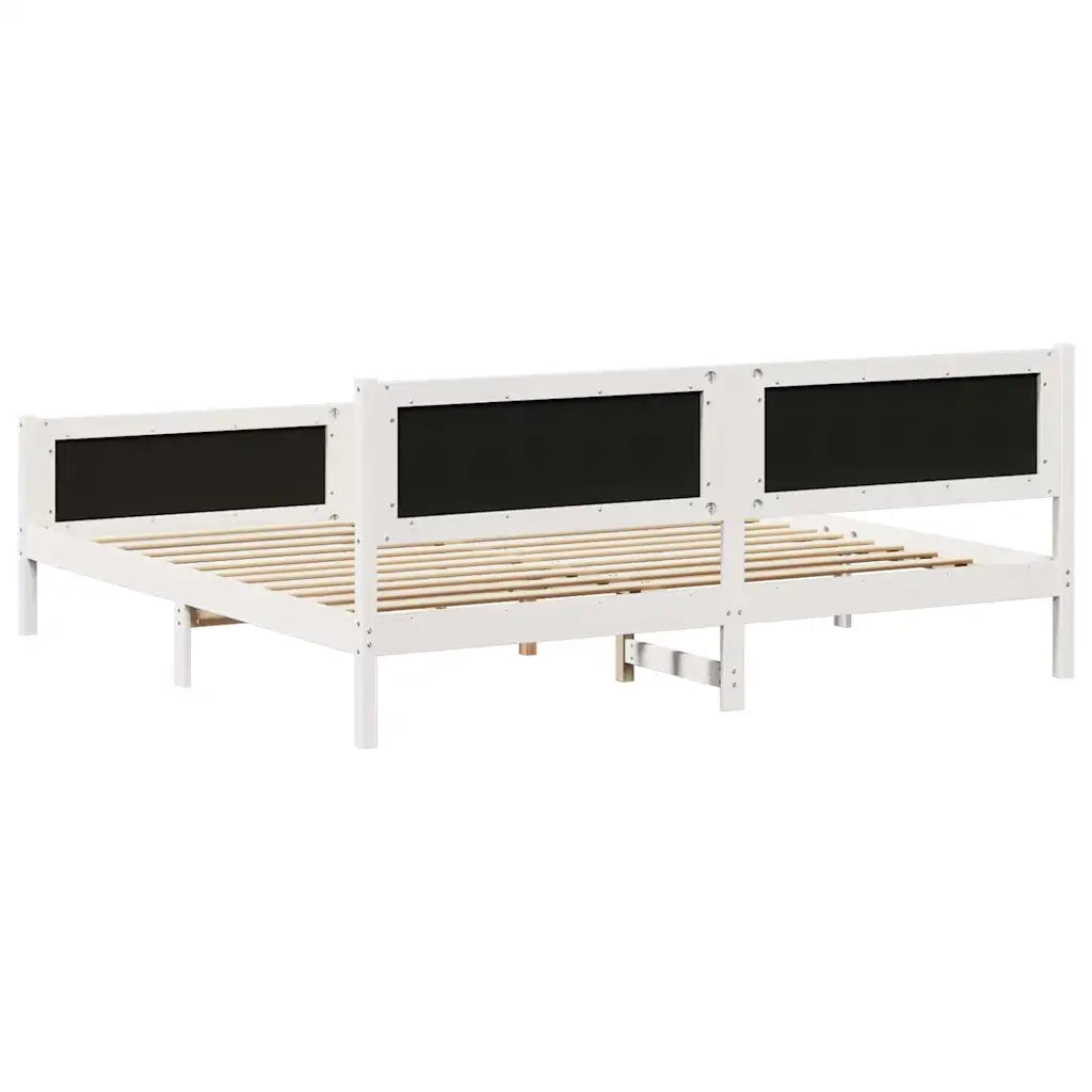 Struttura del Letto Bianco e grigio chiaro 200 x 200 cm 3394302