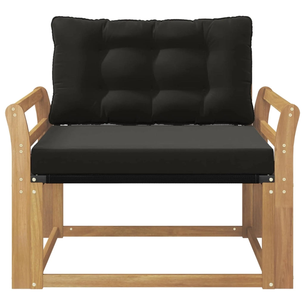 Set di divani da esterno-Sofa da giardino Legno di Acacia Massello e Textilene 732841