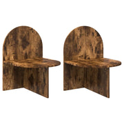 Set di 2 Comodini | Armadio da Notte | Mobiletto da notte Rovere Fumo 48 x 49 x 65 cm Legno ingegnerizzato
