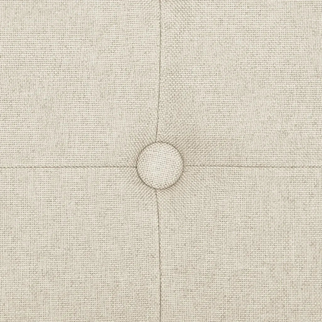 Cassapanca Pieghevole Bianco Crema in Simil Lino