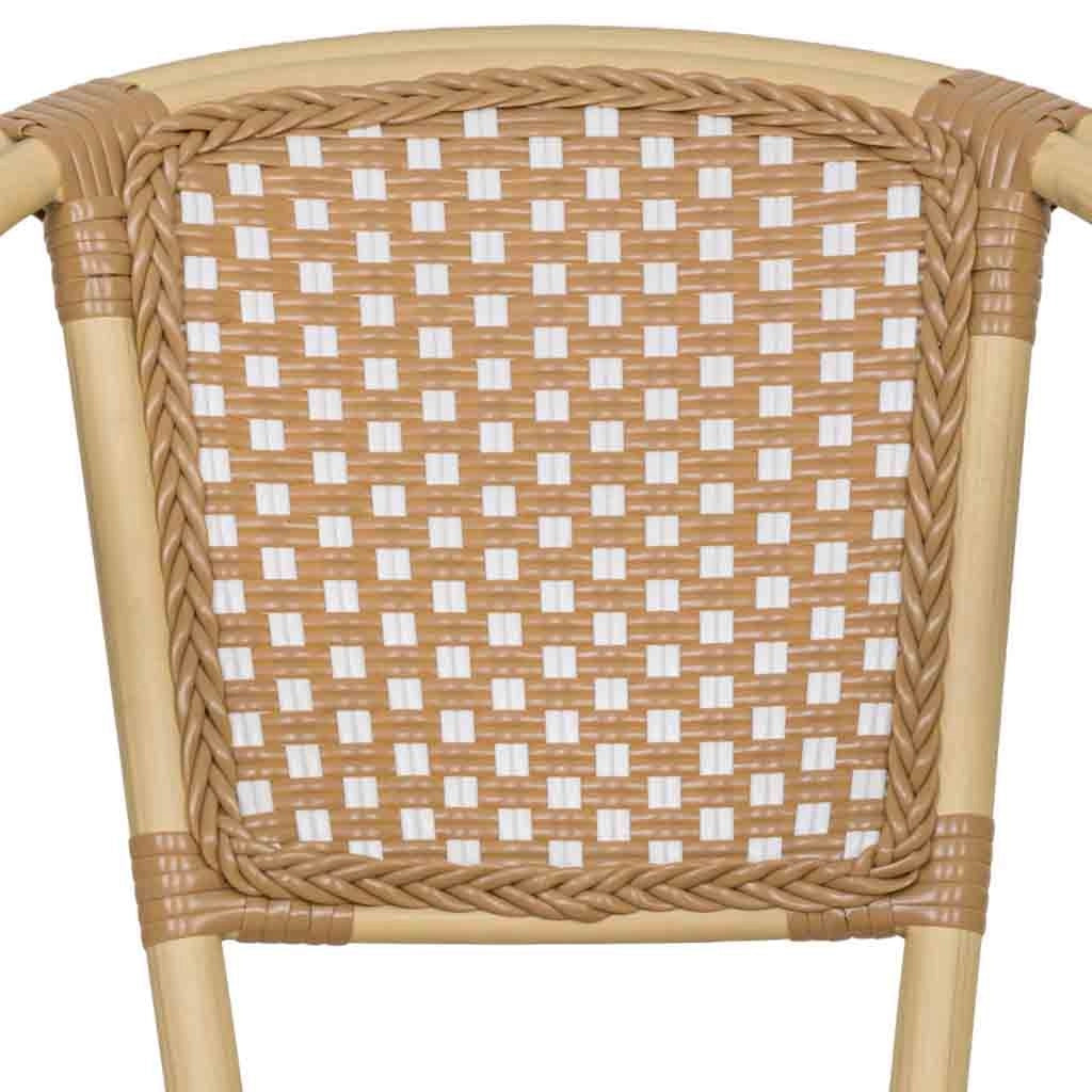 Fauteuil in rotin sintetico crème 57x57x84 cm (hauteur)