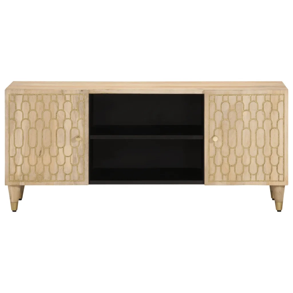 Mobile Porta TV 105x33x46cm in Legno Massello di Mango 358248