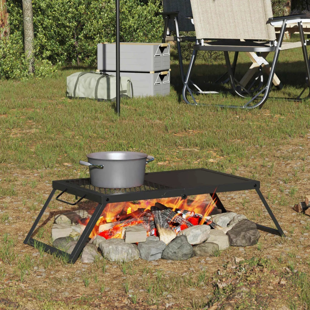Griglia da Campeggio Pieghevole Nero 31,5 x 26,5 x 4 cm 42030067