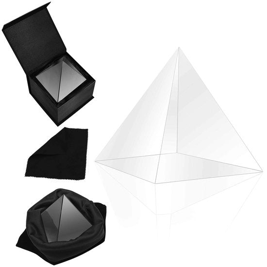 Accessorio per Fotografia - Piramide di Cristallo Prisma - Dimensioni 8 x 8 x 9,7 cm - Spettro di Luce Arcobaleno - Adatto per Principianti e Esperti