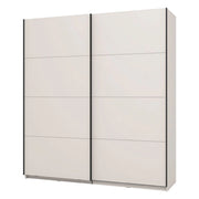 Armadio Camera da Letto Cariano, Guardaroba Grande 2 Ripiani, 195x217.5h cm Bianco Opaco