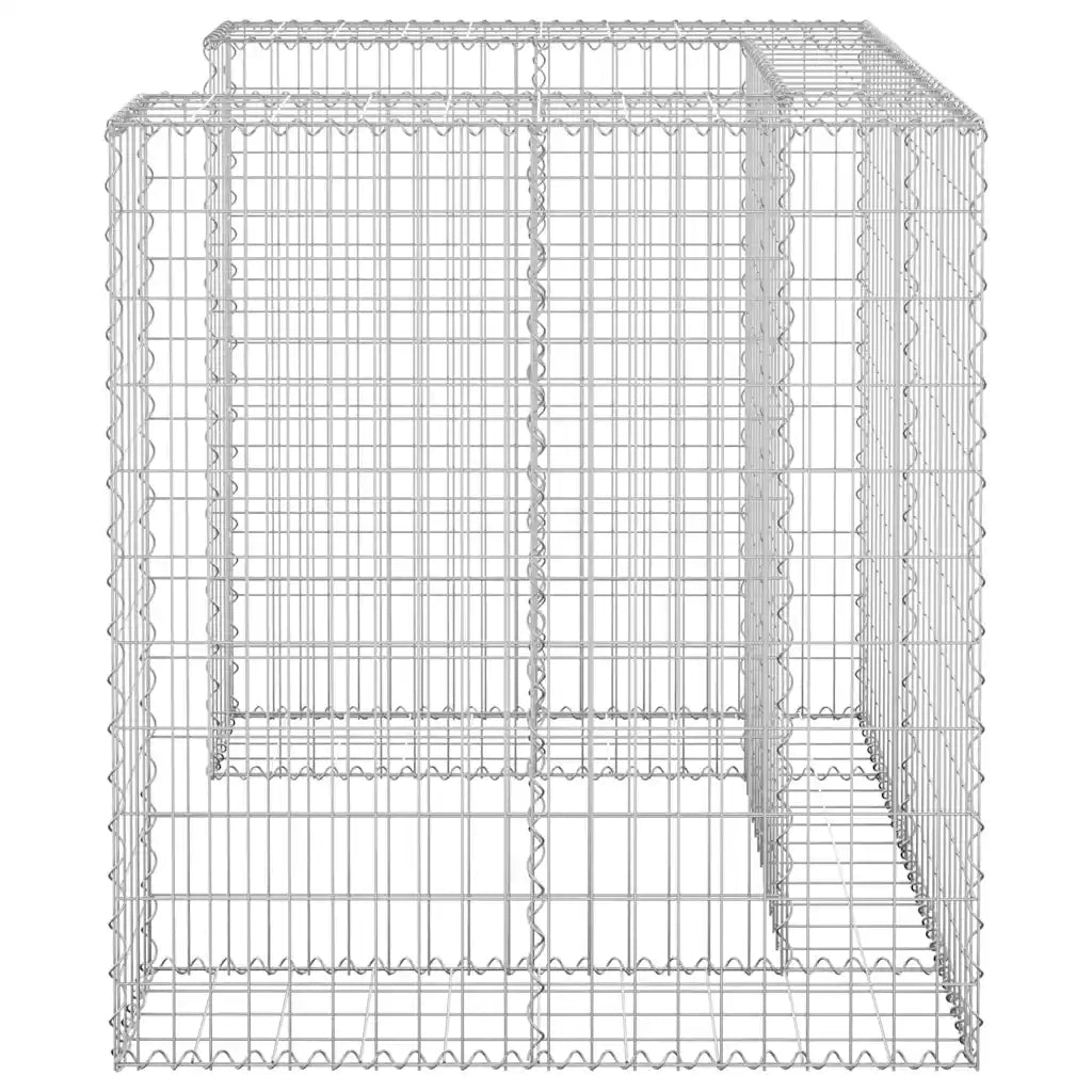 Gabbione per Bidoni in Acciaio Zincato 110x100x110 cm 151298