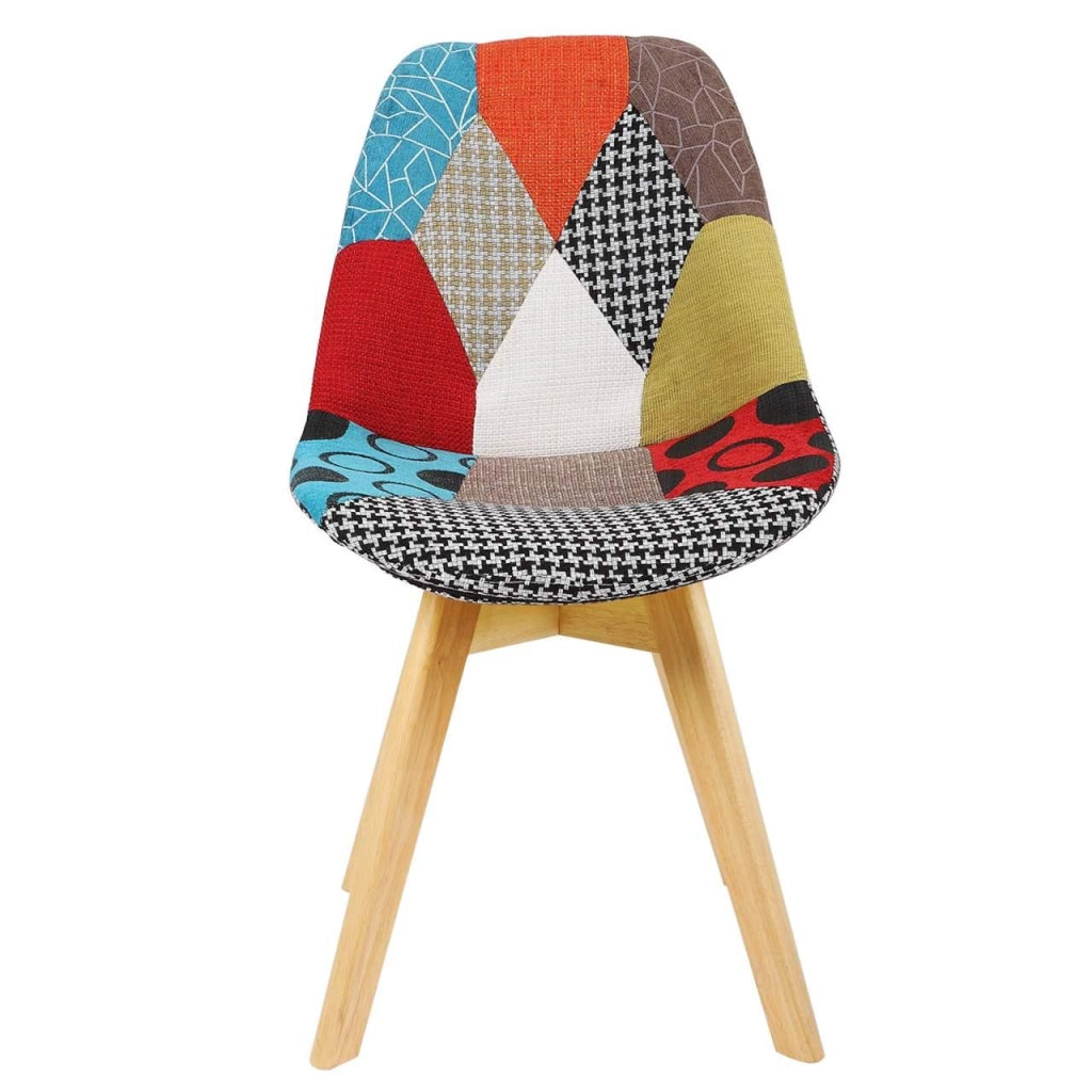 Sedie da pranzo in lino multicolore 2 pezzi 19_0000546