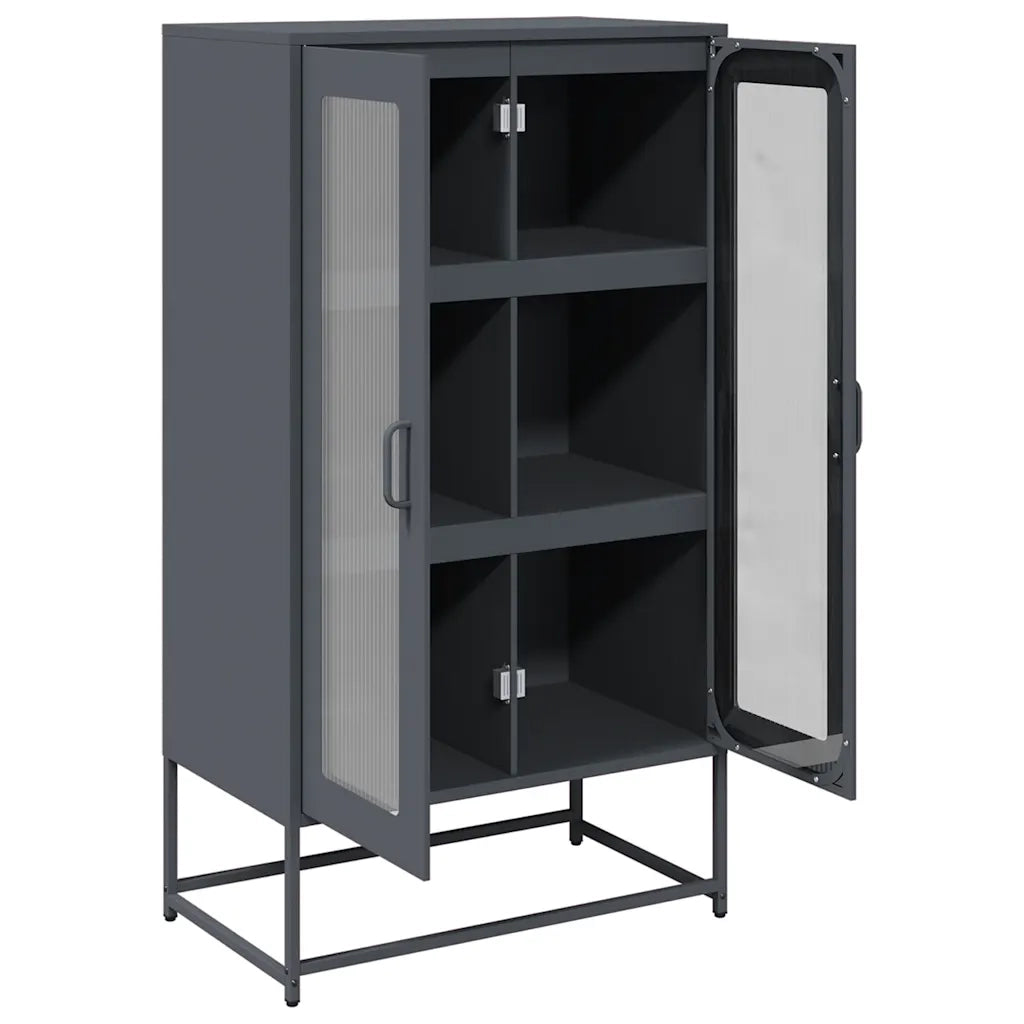 Credenza-Buffet-Armadio da cucina Antracite 68x39x123 cm Acciaio 733877