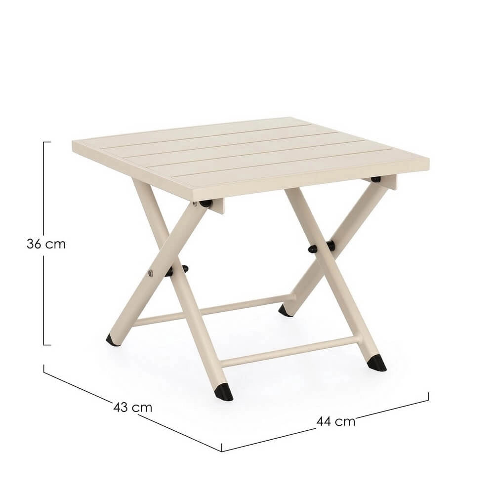 Tavolino da giardino pieghevole in alluminio 44x43 cm - AURE