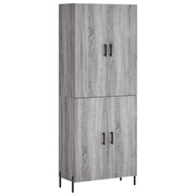 Buffet credenza cassettiera armadio mobile contenitore organizer cucina soggiorno salotto rovere Sonoma alto 69,5 x 34 x 180 cm legno ingegnerizzato grigio 02_0035548