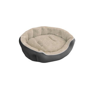 Cuccia Imbottita per Cani e Gatti 48x42x16cm in Poliestere Coccole Panna