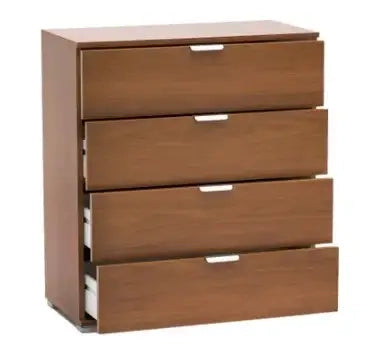 Cassettiera 4 cassetti noce almendra già montato L75 H85 P38